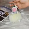 Colgante para Bolso Muñeca Bola de Pelo de Zorro Llavero Muñeca Durmiendo Linda Colgante Llavero de Coche