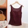 Camisola Cuadrada de Mezcla de Lana para Primavera y Otoño para Mujer con Copas, Alta Elasticidad, Corte Ajustado, Tirantes Anchos, Prenda Base