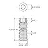 Tornillo de cabeza hexagonal de acero inoxidable 304 con extremo plano y cabeza plana DIN913, tornillo sin cabeza, M3-M10