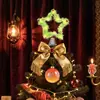 Decoración Navideña Árbol de Navidad Nuevo Producto Transfronterizo Decoración de Copa de Árbol Peluda Estrella de Cinco Puntas Verde Decoraciones Navideñas