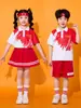 Fantasias de Cheerleading para Crianças, Fantasias de Coro para Alunos do Ensino Fundamental, Fantasias para Jogos Esportivos da Tendência Nacional, Uniformes de Classe para o Jardim de Infância