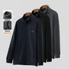Jaqueta de Lã Polar Cardigan Masculina Outono 2025 Nova Casual Solta Top com Zíper Esportiva Roupa Externa de Pai