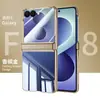 Adequado para Capa de Celular Samsung Zflip8, Dobradiça de Mola no Eixo Central, Película de Capa Galvanizada Transparente Integrada Capa Protetora Anti-Queda