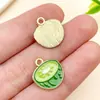 Mezcla de 30 Modelos de Frutas Simuladas en Miniatura con Goteo de Aceite, Sandía, Lichi, Mango, Uva, Plátano y Otros Accesorios de Joyería con Colgantes de Aleación