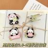 Copyright panda flor caricatura decorativo regalo clip de sellado de notas clip pp clip estudiante lindo 2 yuanes pequeña mercancía