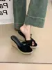 Sandalias Gruesas Super Elegantes para Mujer, Nuevo Modelo Primavera/Verano 2026, Adecuadas para Personas Menudas, Sandalias de Cuña con Plataforma Impermeables para Exteriores