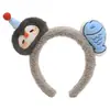 Diadema de Pingüino de Peluche Lindo para Otoño e Invierno, Cabeza de Pez, Celebridad de Internet Femenina, Cara de Dibujos Animados, Para Lavado de Cara, Maquillaje, Presionar el Cabello, Diadema Nueva, Pasador de Pelo, Diadema