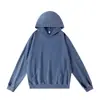 Suministro Transfronterizo de Sudadera Pesada Lavada con Efecto Desgastado de 450g, Talla Europea, Hombro Caído, Color Sólido, Sudadera Unisex