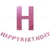 Nova faixa de aniversário de PET com glitter a laser, faixa colorida com letras HAPPY BIRTHDAY para decorações de festa