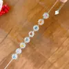 Pulsera de Zafiro de Color Natural Plata S925 Diamante Completo Lujo Accesible para Mujer Gema Bebé de Color Joyería de Mano Impecable y de Buena Calidad