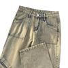 Calças masculinas outono e inverno ins moda americana high street jeans masculinos soltas retas combinam com tudo moda calças masculinas de perna larga