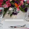BT304 arco acrílico en blanco transfronterizo número de mesa para boda tarjeta de mesa DIY personalidad
