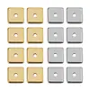 Contas Quadradas de Aço Inoxidável Contas Planas Cor 18K Contas Resistentes Pulseira DIY Colar Gaxeta Acessórios de Joias