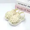 Sandalias Suministro Directo Transfronterizo Venta al por Mayor Lazo de Pedrería Zapatos Cerrados Antideslizantes para Niñas Bebés Sandalias de Pequeña Princesa
