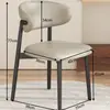 Silla de Comedor Estilo Vintage Nórdico Madera Maciza Falsa Silla con Respaldo para Mesa de Comedor de Restaurante Italiano de Lujo Ligero Celebridad de Internet Hogar Minimalista Moderno