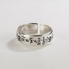Anillo de plata esterlina S925 retro para mujer estilo nacional seis palabras proverbios plata tailandesa nueve palabras palabras verdaderas hacer anillo antiguo al por mayor
