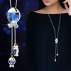Cadena Larga para Suéter, Collar de Lujo Ligero y de Alta Gama para Mujer, Accesorio de Borla Moderno y Versátil, Colgante Simple de Perla que No se Desvanece