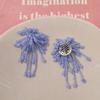 Bonito todo-partido fuegos artificiales magia borla flor diy tejido a mano con cuentas pasador para el pelo accesorios para el cabello pendientes material al por mayor