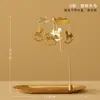 Porta-Velas Giratório, Vela Perfumada, Lanterna Giratória Romântica, Moinho de Vento Estilo Europeu Ornamento Criativo, Presente de Aniversário e Casamento