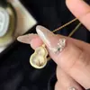 Collar de Calabaza y Bambú para Mujer Nuevo Estilo Chino Estilo Nacional Nicho Lujo Ligero Gama Alta Exquisito Versátil Gargantilla Regalo para Mamá