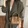 Bolso de mujer de gran capacidad 2026 nuevo otoño vintage de gamuza tipo cesta bolso de mano para el trabajo bandolera