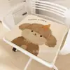 Almofada de Cadeira Infantil Fofa de Desenho Animado, Caxemira Sintética, Almofada de Assento de Pelúcia à Prova de Frio, Uso em Escritório Doméstico, Resistente a Manchas, Almofada de Banqueta com Base Antiderrapante