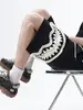 Pantalones cortos deportivos tipo tiburón estilo americano para hombre, diseño moderno de verano, pantalones casuales de longitud media, shorts de pierna recta de alta costura