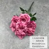 Flores Falsas de Rosa Diamante de Siete Cabezas Flores de Boda Hechas a Mano Flores Decorativas Artificiales Decoración de Boda Arreglo de Flores de Piso Flores para Fotografía Venta al por Mayor