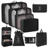 Conjunto de Sacos de Armazenamento para Viagem Transfronteiriça Roupas Roupa Íntima Calças Saco de Embalagem Separado Saco de Armazenamento Roupas Sapatos Bagagem Bolsa de Viagem