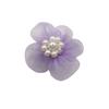 Venta directa al contado color chifón flor de ciruelo de cinco pétalos cuentas flor de imitación decoración de joyería para ropa flores hechas a mano