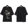 Versión correcta PALM camiseta de manga corta con estampado de letras de ángeles de oso decapitado para hombre y mujer, manga corta de verano
