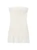 Estilo Francês Doce Sexy Gola Ombro Renda Jacquard Bolsa Fenda Lateral Tubo Vestido Justo Saia Hot Girl