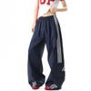 Verano Nuevo Pantalón Cargo Holgado con Diseño de Rayas de Secado Rápido para Hombre Talla Grande Casual Pantalón Largo Pantalón Juvenil con Caída