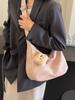 Bolso de gran capacidad para mujer, novedad de 2024, popular bolso de hombro tipo bandolera para mujer, de estilo nicho textil, combinable con todo, bolso de moda para mujer.