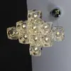 Lámpara de Araña Larga para Escalera de Lujo Ligero Moderna Simple para Sala de Estar Restaurante Dormitorio Lámpara de Araña de Cristal de Hielo de Lujo Ligero Postmoderno