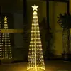 Luces Navideñas de Árbol RGB de Colores, Luces de Árbol LED en Forma de Cono, Decoraciones Navideñas para Interiores y Exteriores, Luces Navideñas de Ambiente Romántico