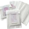Bolsa de papel de algodón blanco ins de alto valor embalaje esmerilado translúcido tarjeta pequeña de frijol de amor bolsa autosellante portátil gruesa