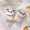 Guantes de invierno para niños de 3 a 8 años, estilo coreano, con forro de terciopelo, cálidos y gruesos, para niñas y bebés.
