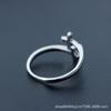 Anillo cruzado clásico de doble capa para mujer, estilo japonés y coreano, abierto, combina con todo, con espejo cruzado, joyería para el cabello muy vendida.