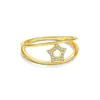 Anillo de Plata de Ley S925 de Estrella de Cinco Puntas Doble Capa Estilo Europeo y Americano Moderno Versátil Anillo de Apilamiento Diario para Mujeres