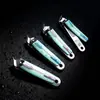 Cortador de Unhas Médio Plano Jinda V9, Faca de Manicure com Ponta Inclinada em Aço Carbono, Par Combinando de Cortadores de Unhas Planos com Ponta Inclinada