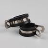 Abrazadera de acero inoxidable 304R con tira de goma Abrazadera para fijación de cables y alambres Abrazadera de tubo de goma tipo R con tira de goma Abrazadera de manguera