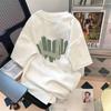 Fábrica por atacado verão desenhos animados branco de neve padrão meia manga camiseta impressa simples all-match manga curta solta
