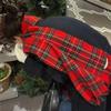 Año Nuevo Atmósfera Roja Bufanda de Cuadros Rojos Regalo de Navidad Chal de Punto Otoño e Invierno para Mujer Bufanda Cálida que Combina con Todo