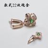 Fivela Pingente Banhada a Ouro Prata 925 Fivela com Diamante Jade Fivela Esmeralda Cristal Âmbar Cabeça de Fivela Pingente Acessórios para Joias DIY