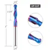 Fresa Recta de Cabeza Esférica, Fresa de Carburo de Tungsteno de Doble Filo para Grabado y Fresado CNC, Fresado Lateral, Fresado de Fondo, Fresa para Carpintería de Acabado de Contorno 3D