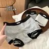 Calzoncillos tipo bóxer de algodón de color antibacteriano de 10A con contraste gris, 100% algodón, para mujer, de cintura media, con refuerzo de algodón para deporte, que cubren la cadera