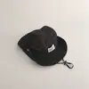 Chapéu Protetor Solar Infantil Qiunan Verão Novo Ins Meninos Secagem Rápida Chapéu de Pescador Outdoor Montanhismo Proteção Solar Chapéu de Menina