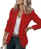Outono 2026 Novo Estilo Jaqueta Elegante Amazon Wish Feminina Manga Longa Cor Sólida Gola de Terno Blazer de Botão Único