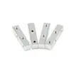Conector de barra de barramento de alumínio em tira longa de 4 furos, acoplamento de junta flexível M4 M3, conector de estrutura de ponte, adaptador de fixação de máquina